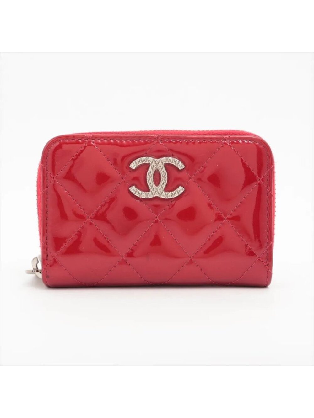 Chanel Quilted Leather Coin Purse Zip Around